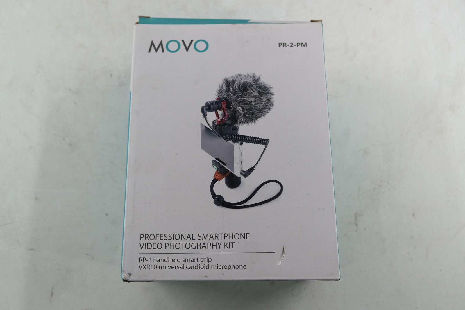 Movo PR-2-PM Smartphone Video Kit Hand Grip VXR10 Mic Universal Black Vlogging