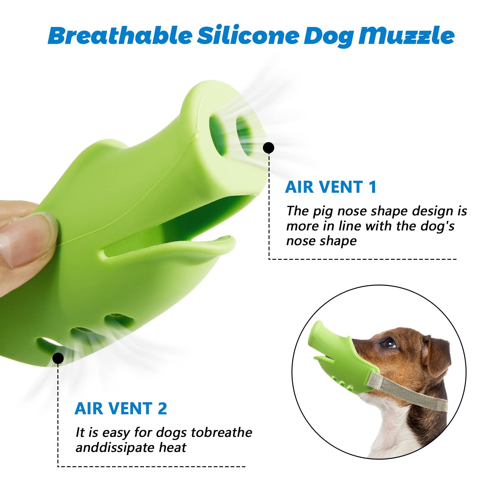 HOWWFALY Silicone Dog Muzzle, Soft Muzzle Small Medium Dogs Poodle Corgi