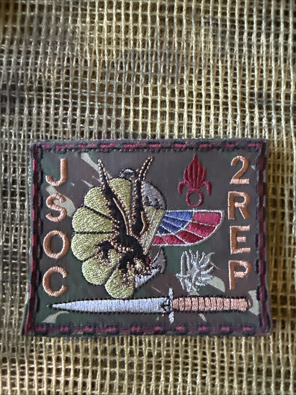 French Foreign Legion 2 Rep JSOC  Para  Commando Afgan War Patch