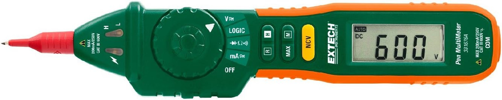 381676A 9 Function Pen Multimeter + NCV Auto/Manual Ranging Pen Multimeter with