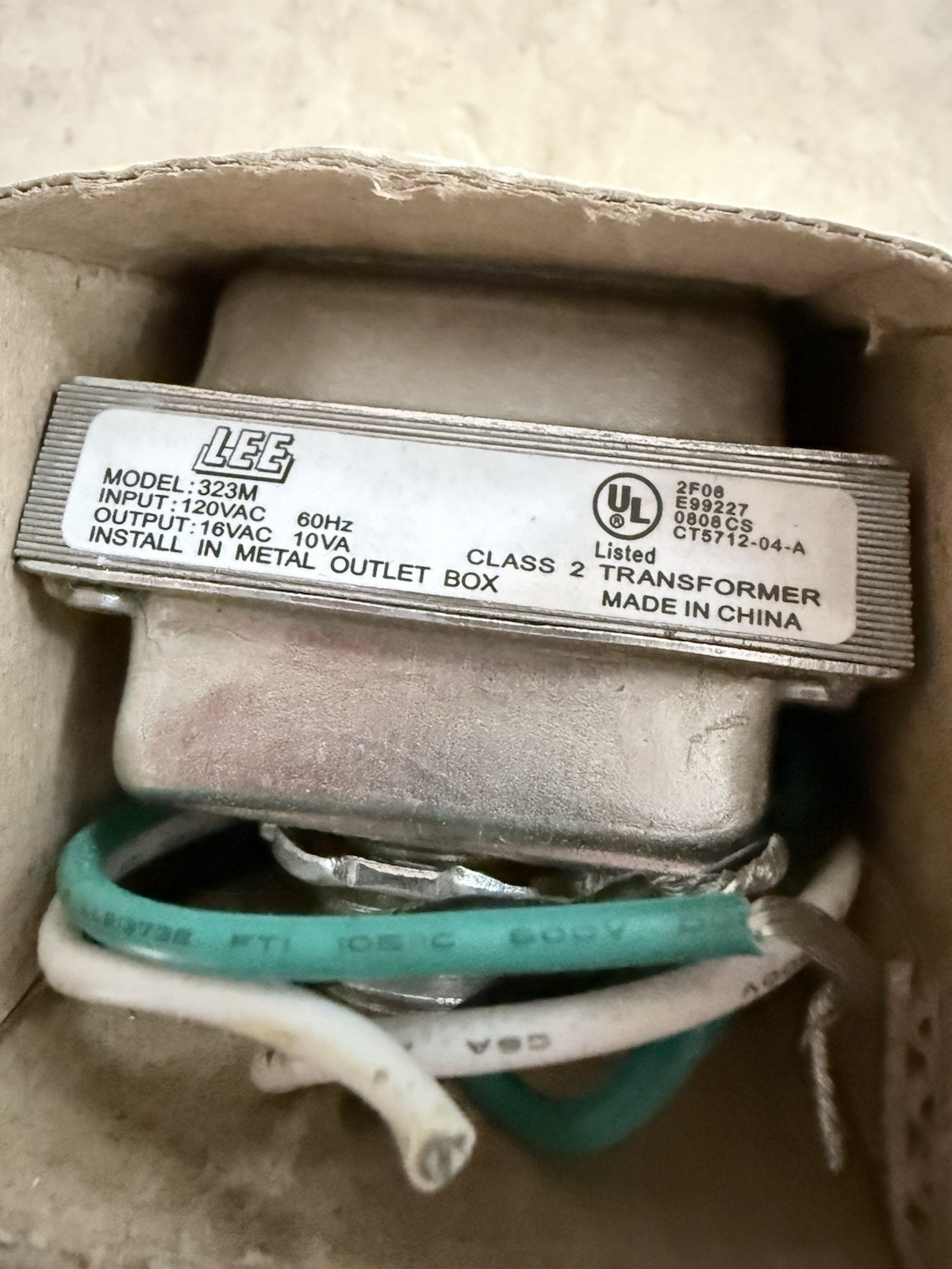 Lee 323M Model Class 2 Primary Secondary Transformer