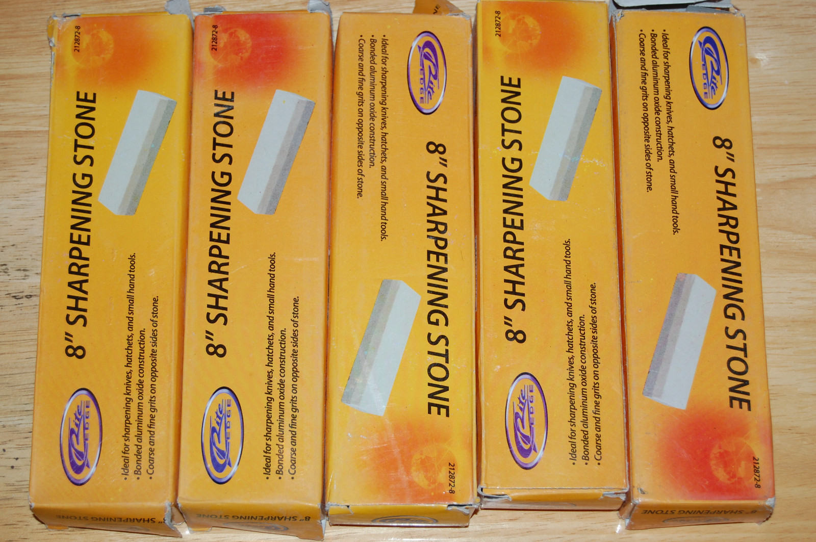 5pcs 8” sharpening stone bonded aluminum oxide see description broken chipped