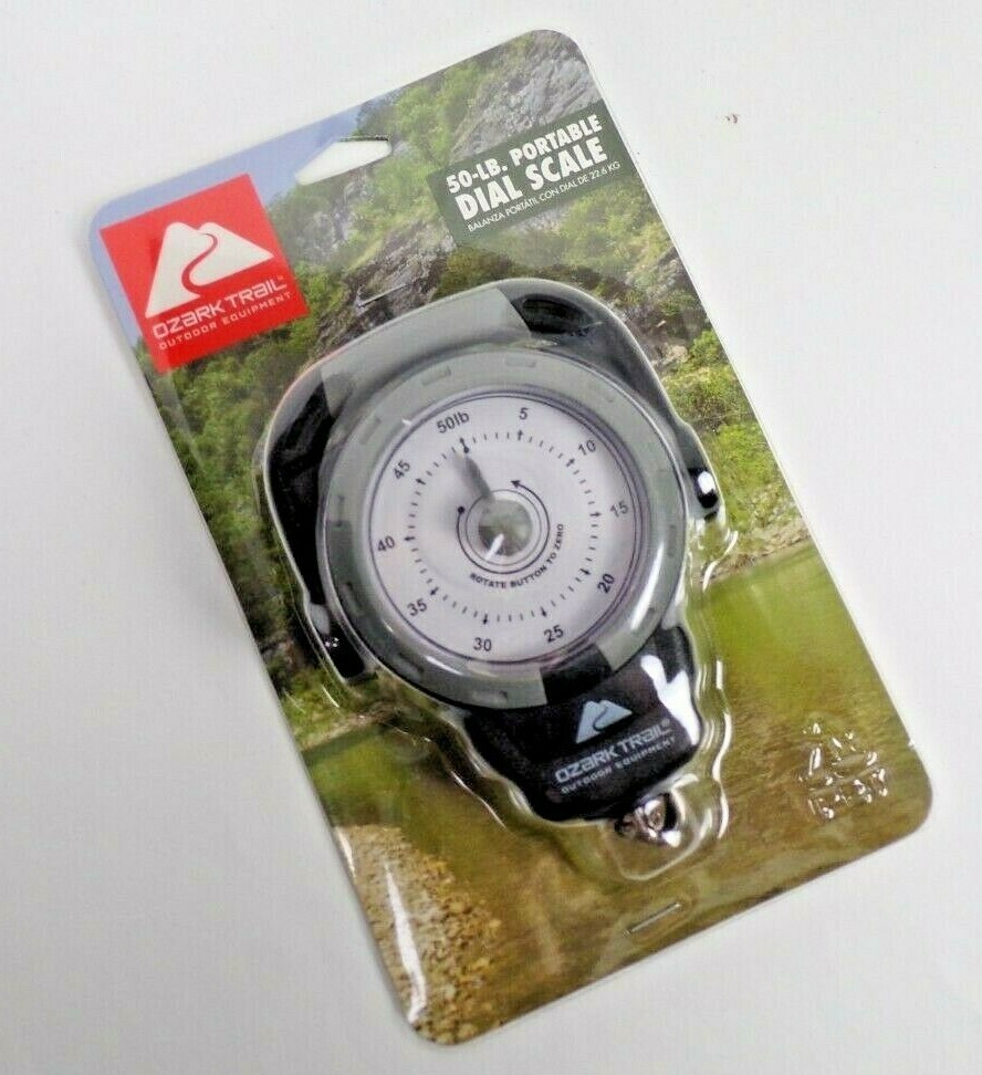 Ozark Trail Outdoor 50# Portable Dial Fish Scale with 60" Tape Measure New
