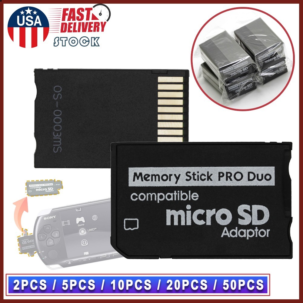 Lot Card Adapter For Micro SD SDHC TF Card to Memory Stick MS Pro Duo SONY PSP