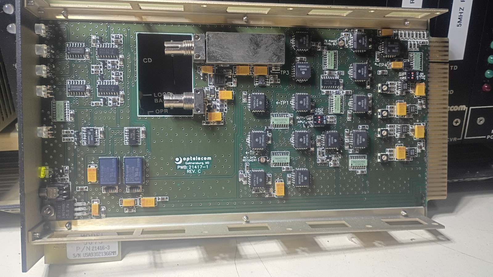 Optelecom System 5000AI Fiber Optic Mil-STD-1553 5MHz Ref. Clock