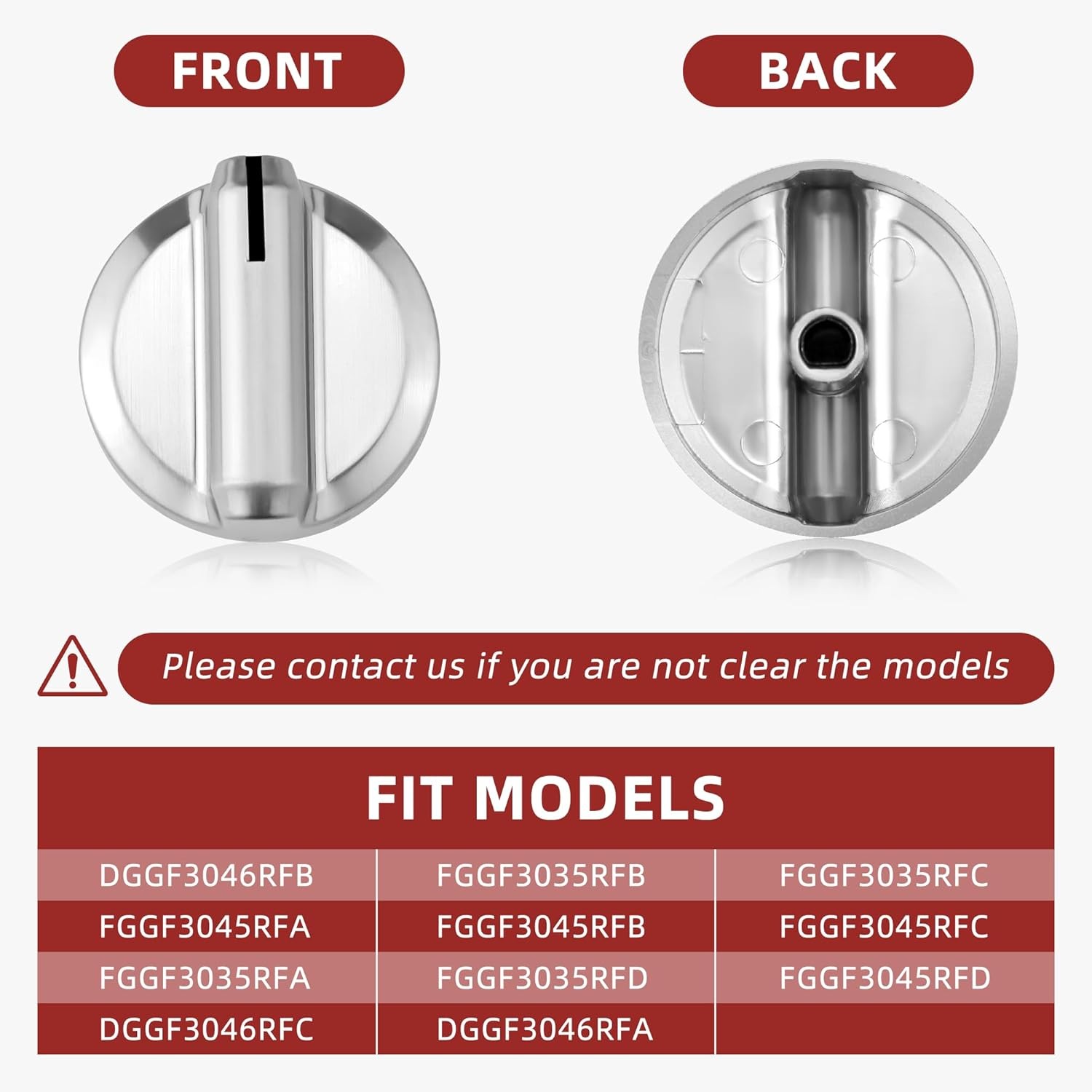 NEW 5 Pcs Burner Knob ( Plastic ) Compatible with Frigidaire Range 5304502763