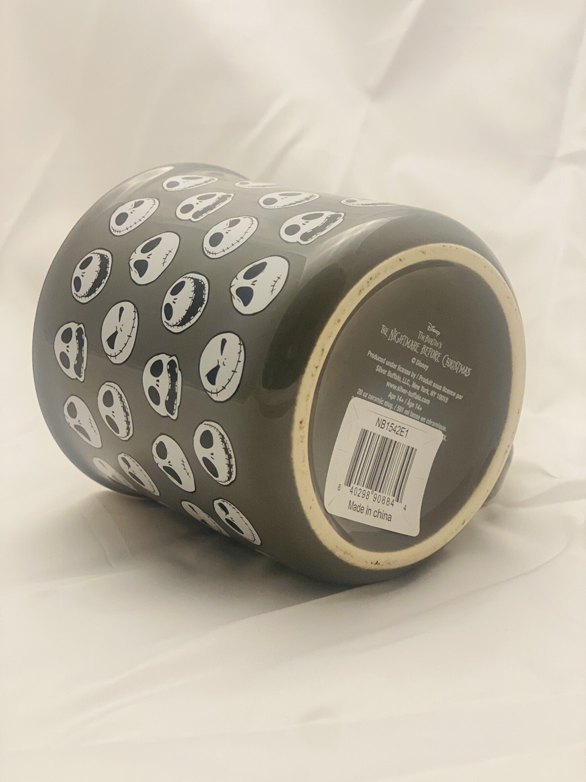 Grey Jack Skellington 20oz Camper Style Mug