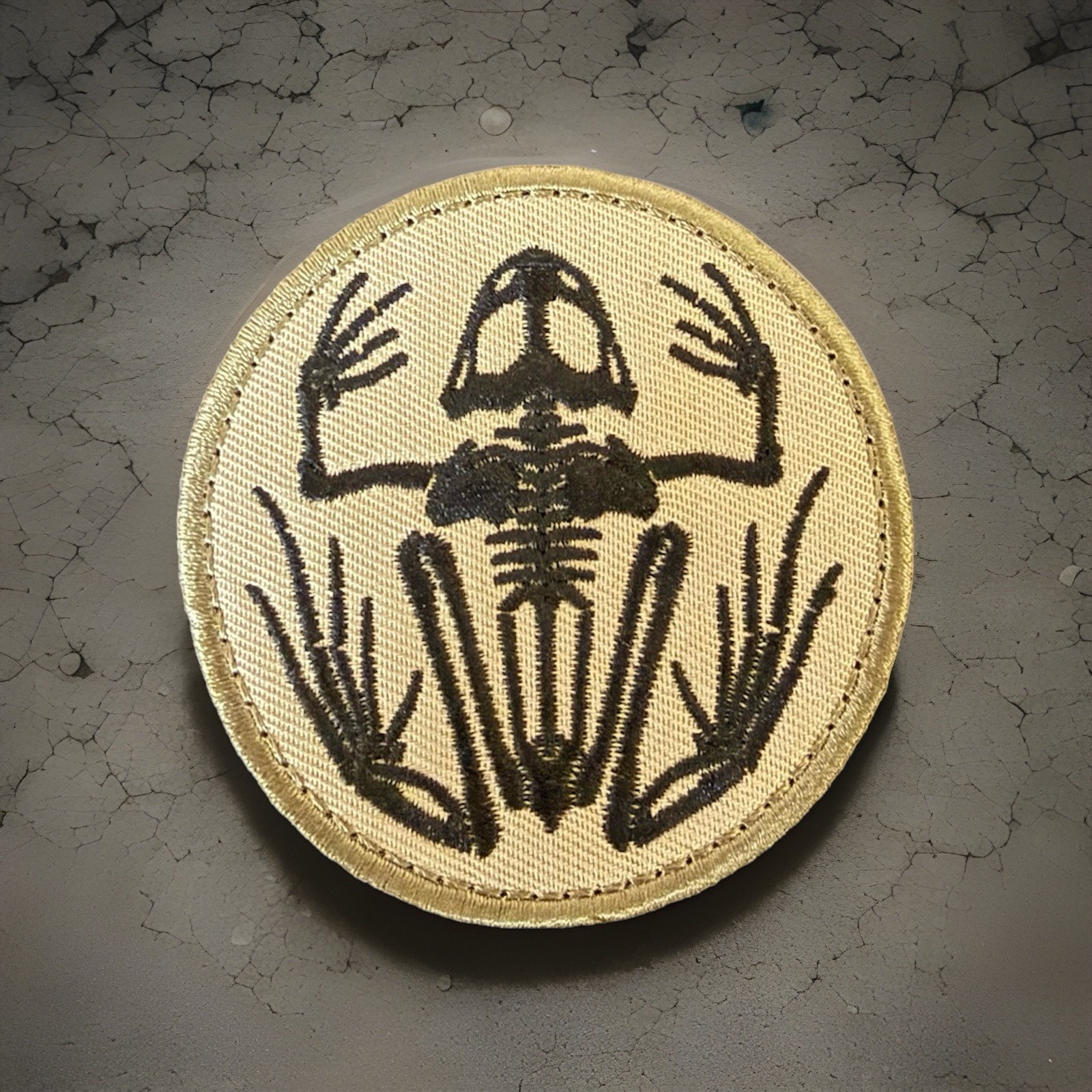 Frog Navy Seal Frogman Special Forces Tactical Patch Skeleton Tan