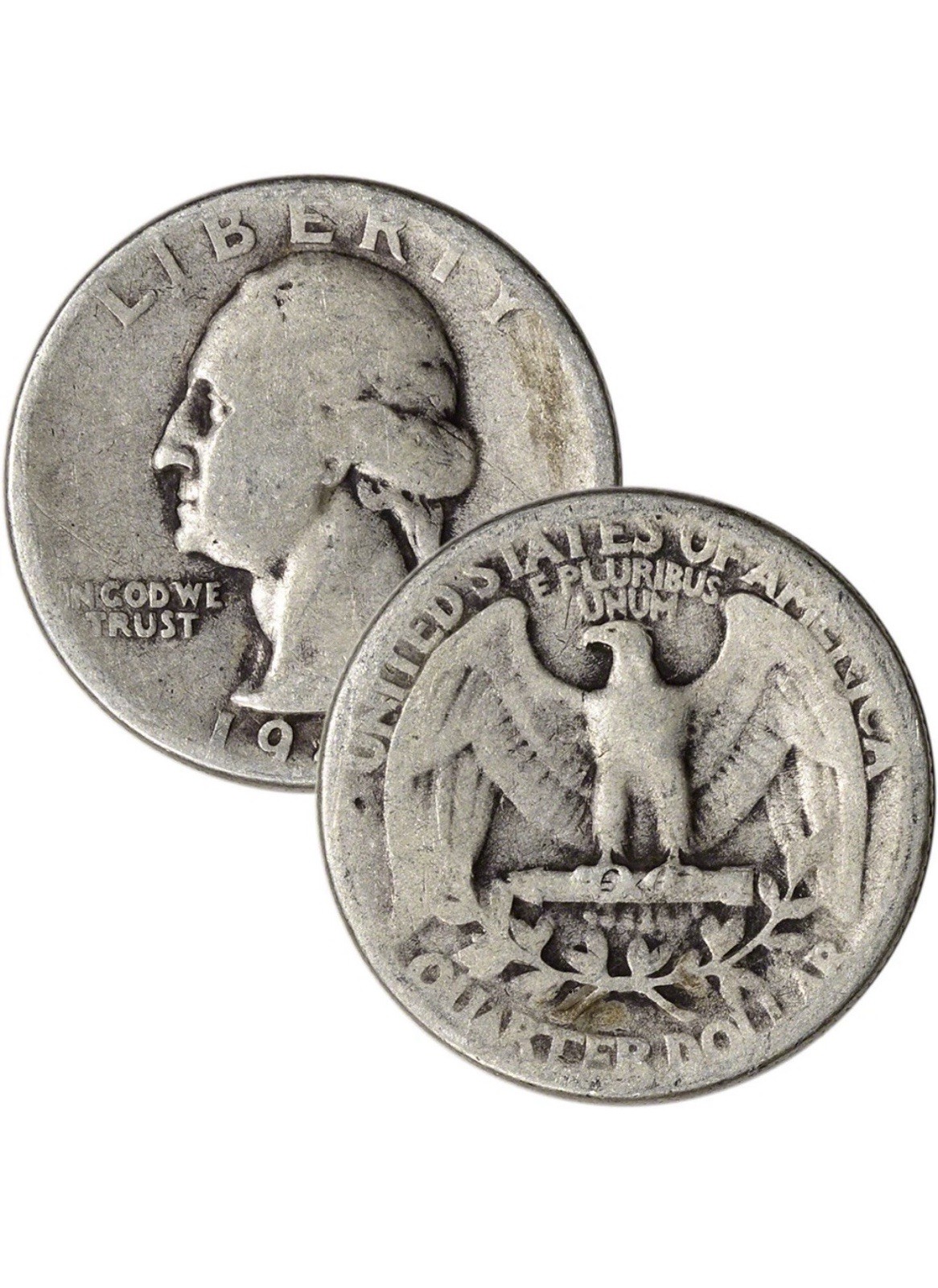 90% Silver Washington Quarters Random Dates