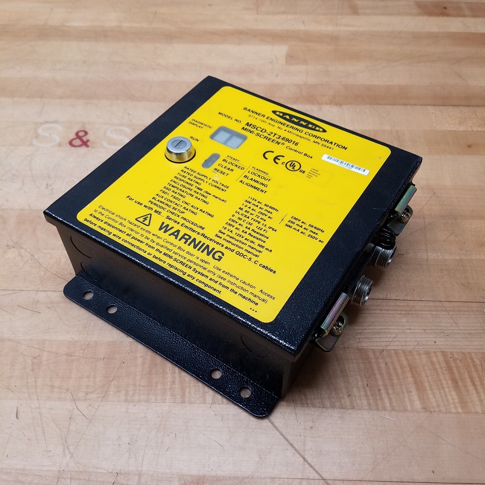 Banner MSCD-2T3-69016 Mini-Screen Control Box BX 115V - USED