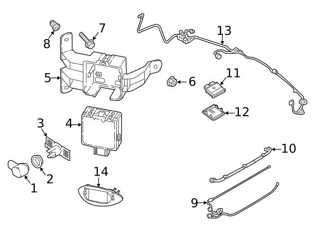 Genuine Blind Spot Detection System Warning Sensor Bracket 5NA-907-456