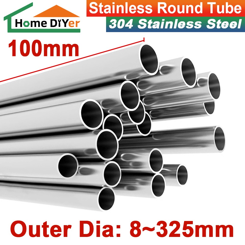 100mm 304 Stainless Steel Round Tube Dia 8-325mm For Plumbing/Industrial/Decorat