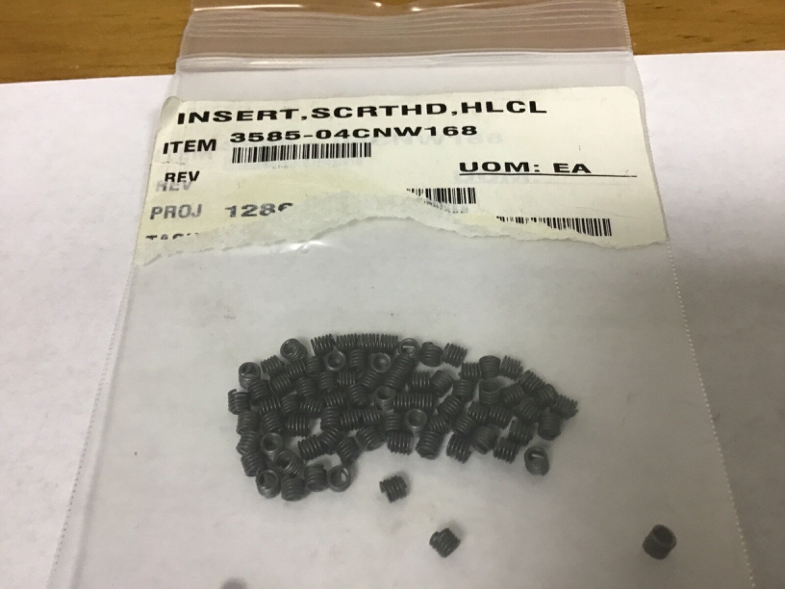 New Qty (40) 4-40 X 1 1/2D (.168") Screw Lock Helicoils, 3585-04CNW168, Dry film