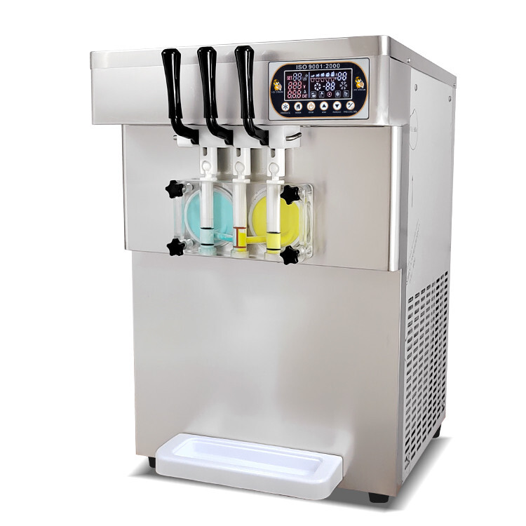 Kolice commercial ETL 2+1 mixed flavors soft serve ice cream machine,countertop