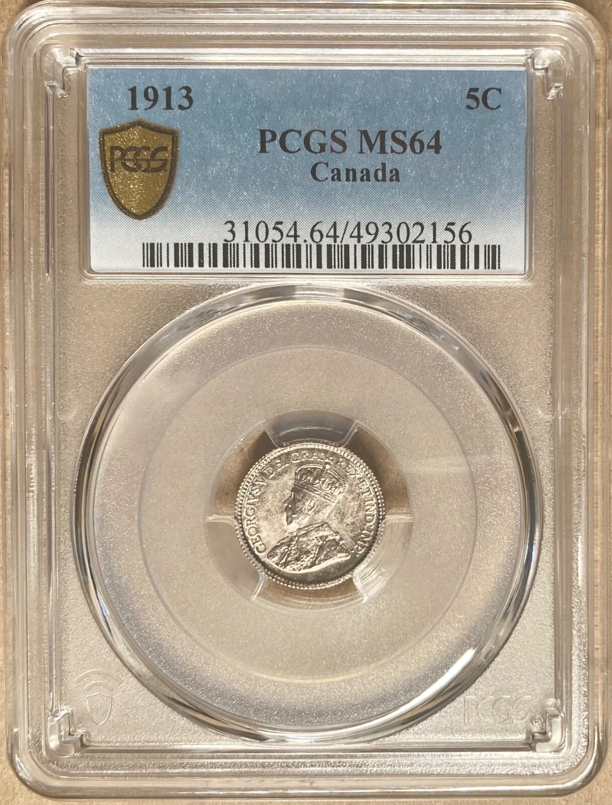 1913 PCGS MS64 Canada 5c Silver