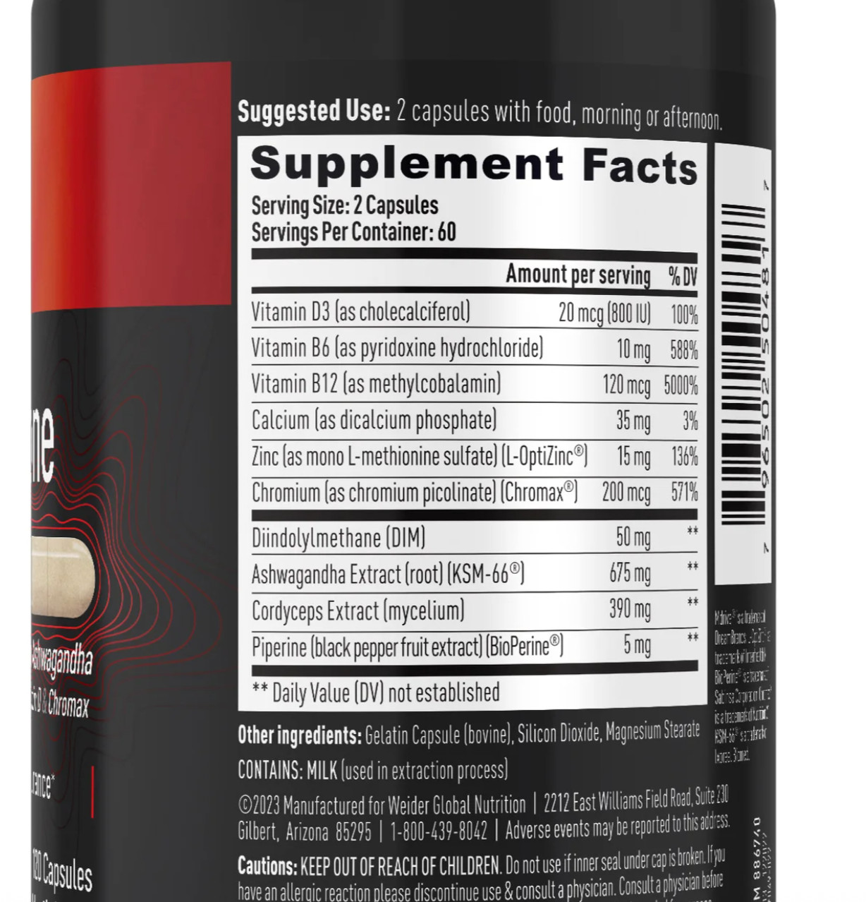 Weider Prime Testosteron Support, 120 Capsules EXP 03/2028