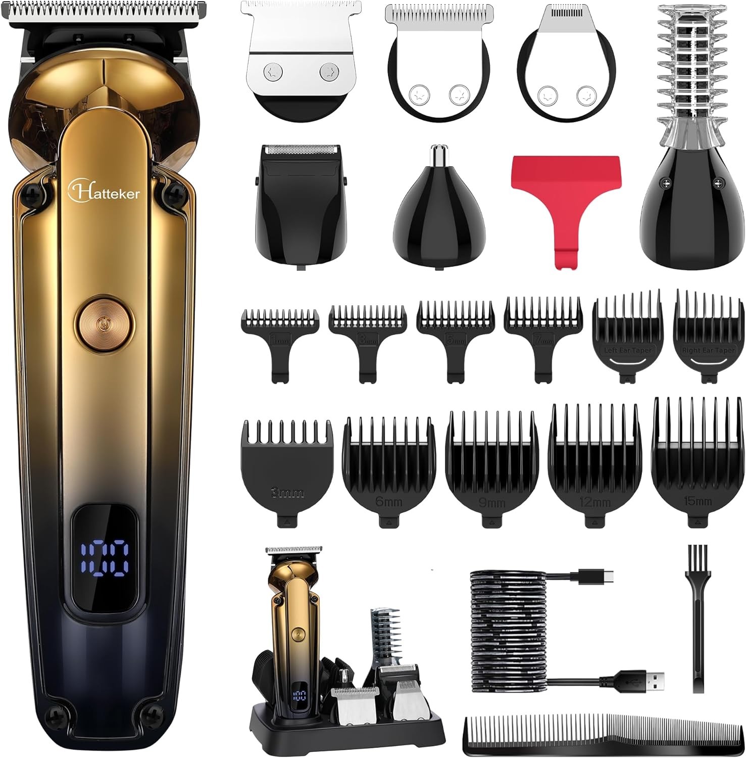Men's Beard Trimmer Kit Electric  Shaver Profal Hair