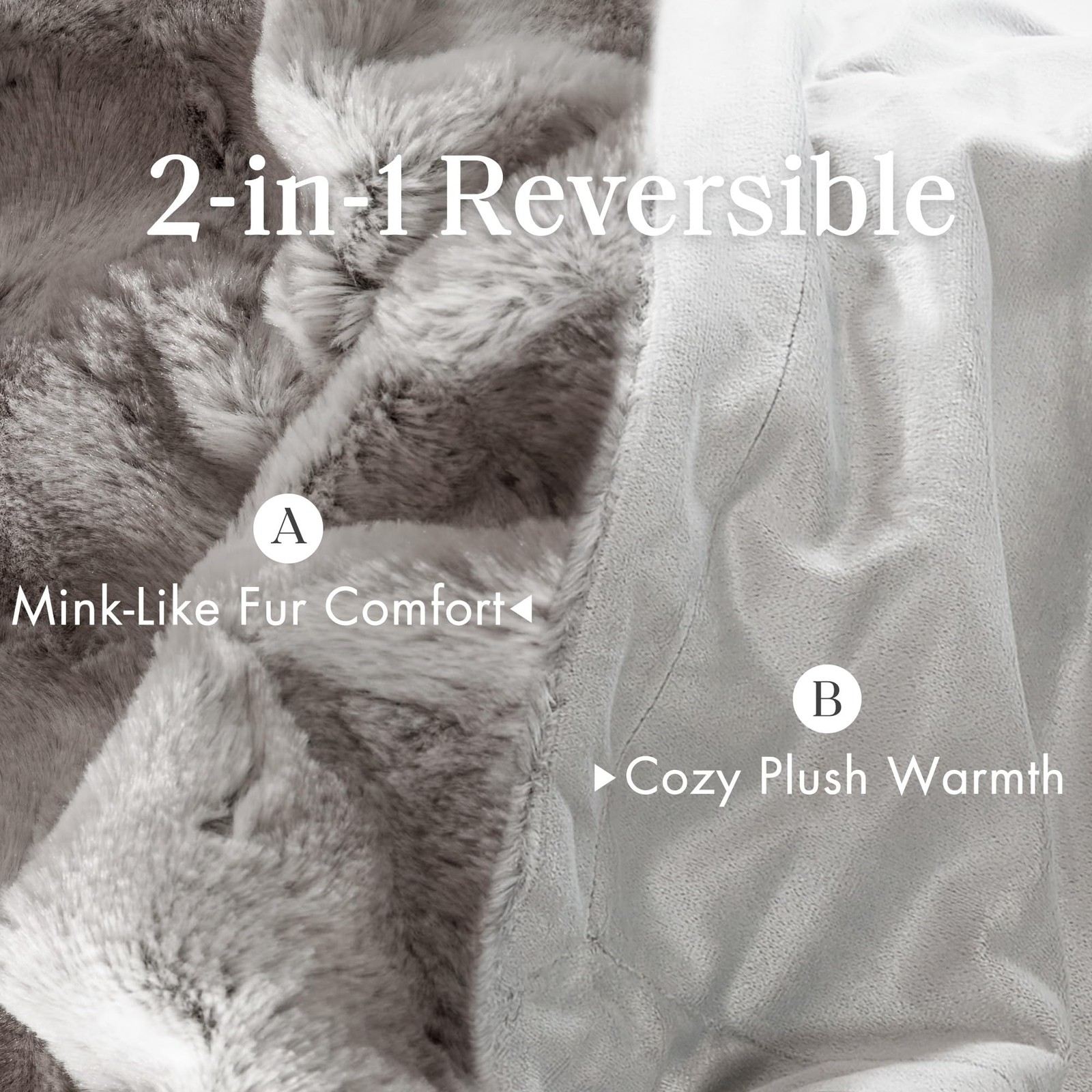 Zuri Soft Plush Luxury Oversized Faux Fur Throw Animal Stripes Design, Faux M...