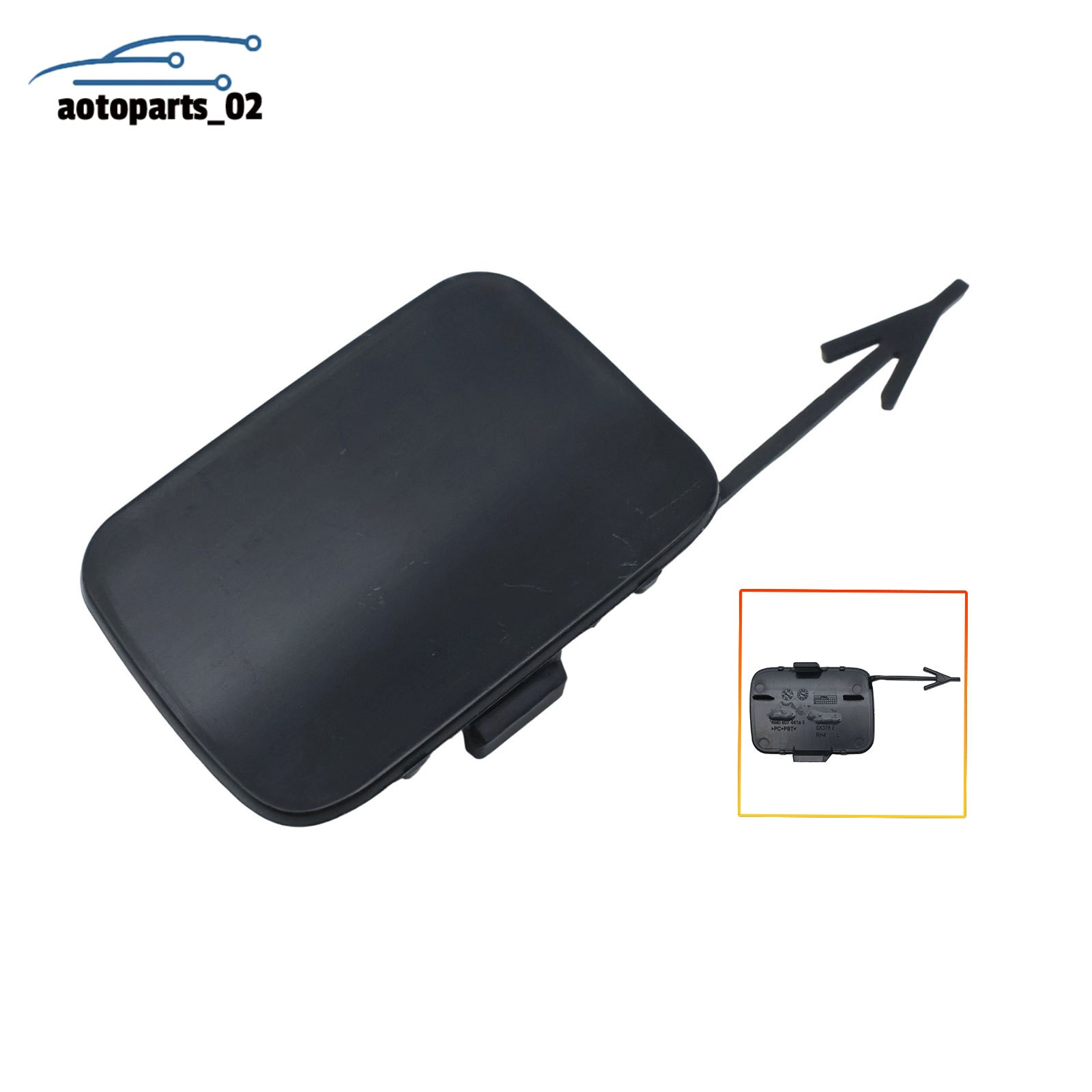 Left Driver Rear Bumper Tow Eye Hook Cover Cap For Audi Q7 4MB Base 2016-2019