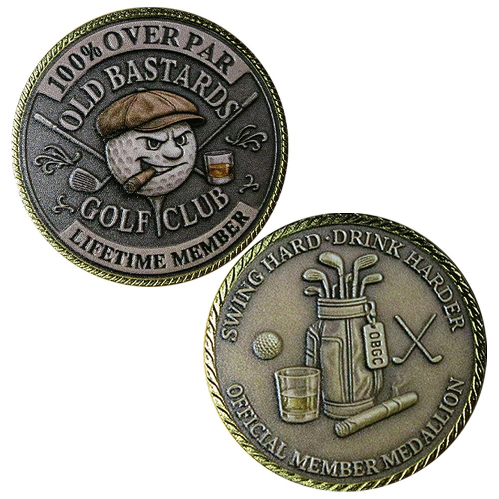 Golf Club Old Bastards Challenge Coin Over Par Collectable  1-pc