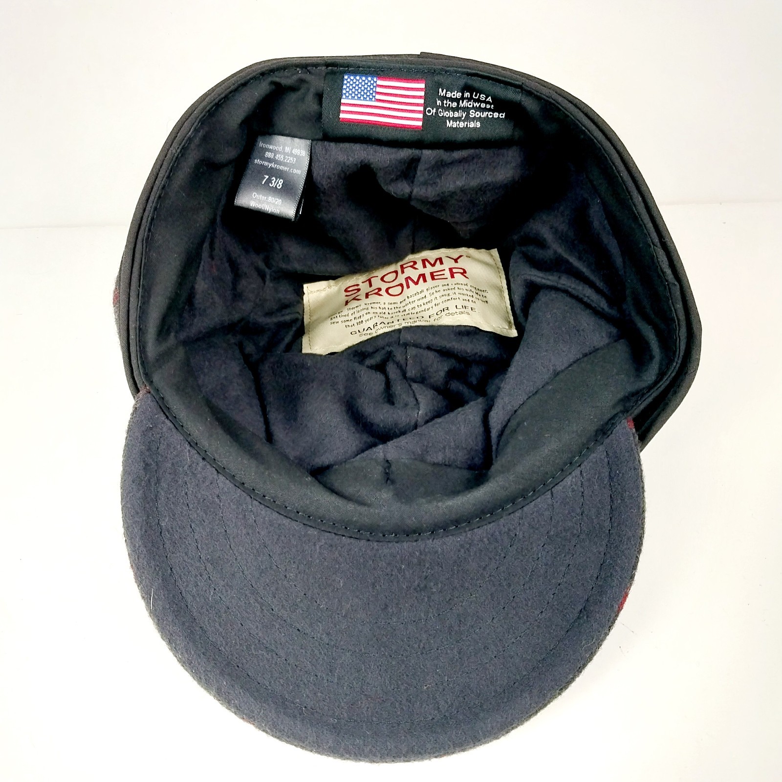 Vintage Stormy Kromer The Original Cap Gray Wool Blend Hat Men's Size 7-3/8 USA