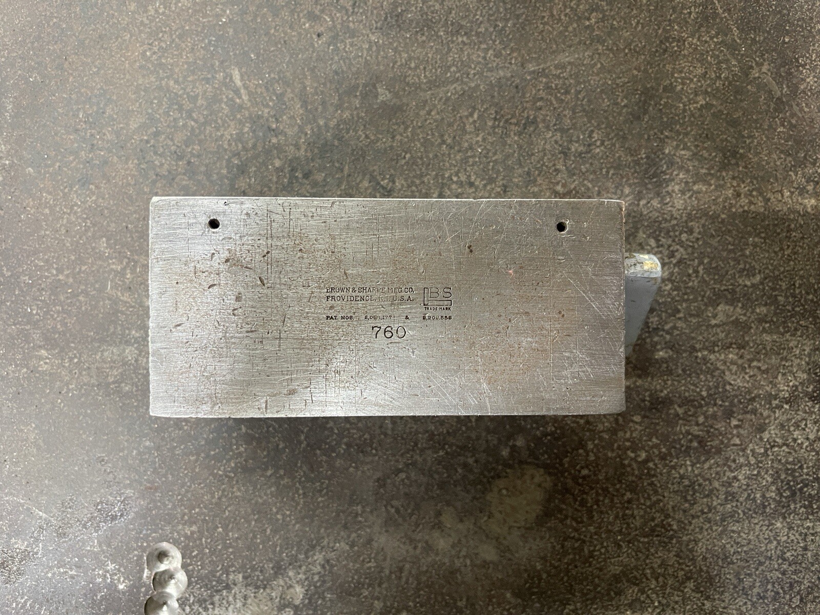 Brown & Sharpe Standard Pole Rectangular Permanent Magnetic Block Chuck 760