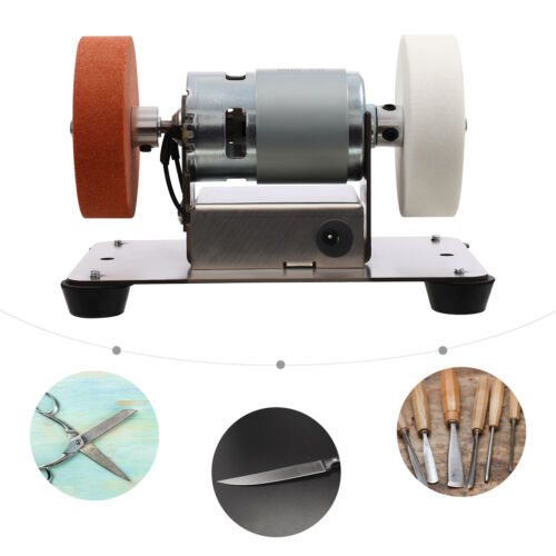 96W Electric Benchtop Grind Sander Adjustable Variable Speed Grinding Machine