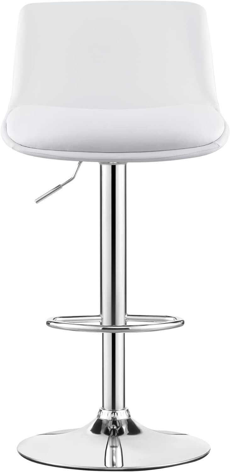 MINCETA Bar Stools,Modern Upholstered Swivel Stool,Adjustable Height 24" to 34".