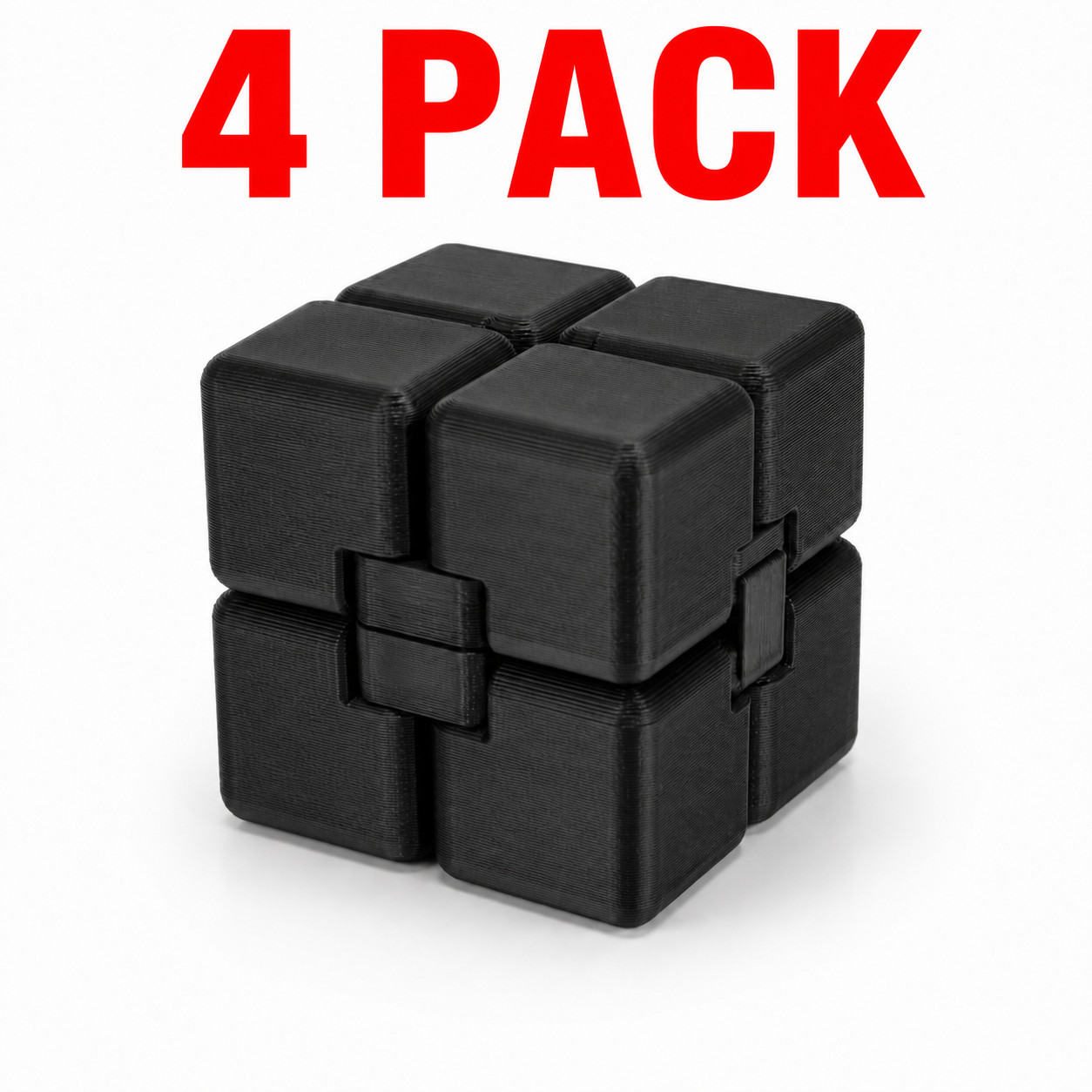 4 PACK infinity Cube Fidget Toy Pocket Custom Color Stress Relief 3D Printed