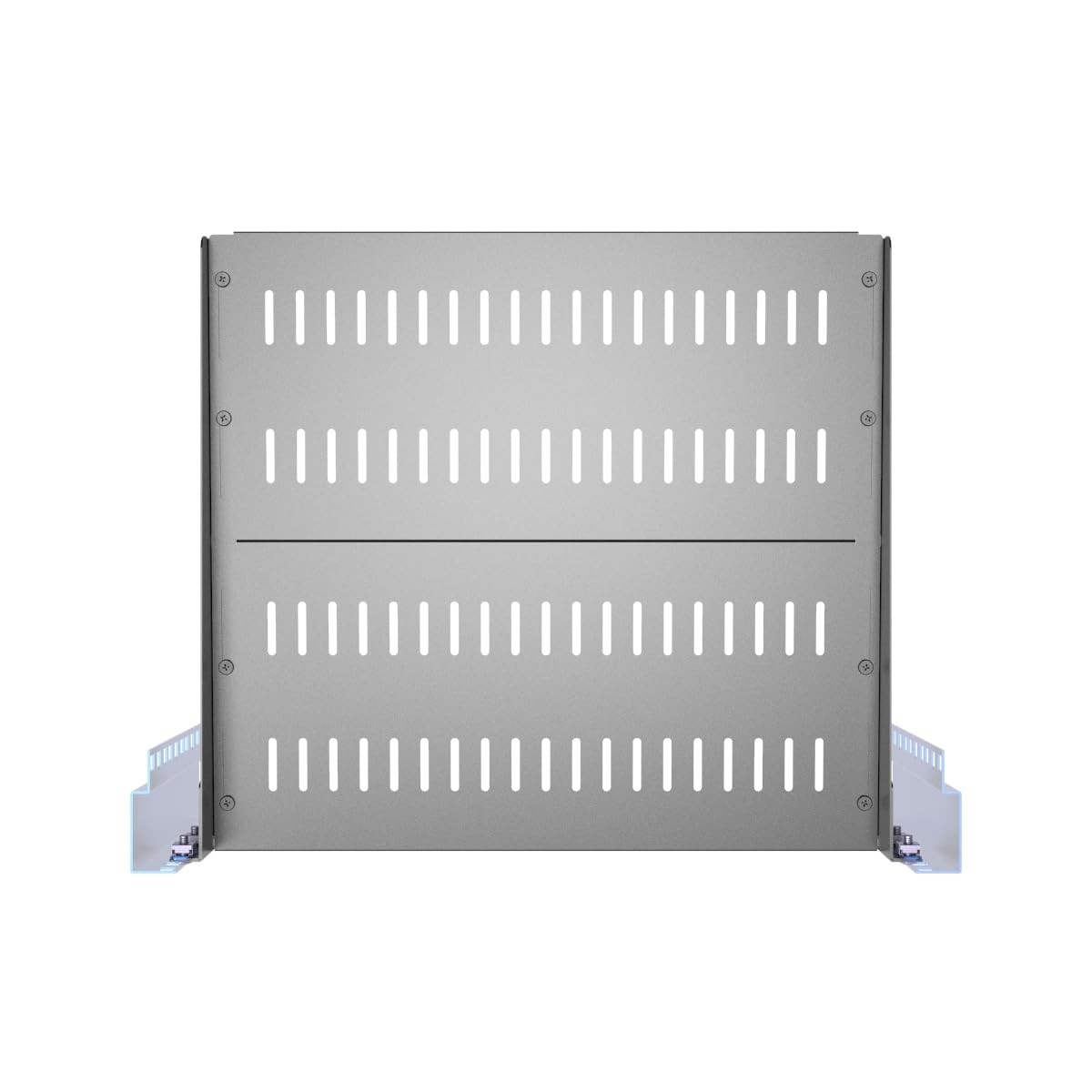 1U Server Rack Shelf, Universal Vented Rack Mount Cantilever Tray Deep Adjust...