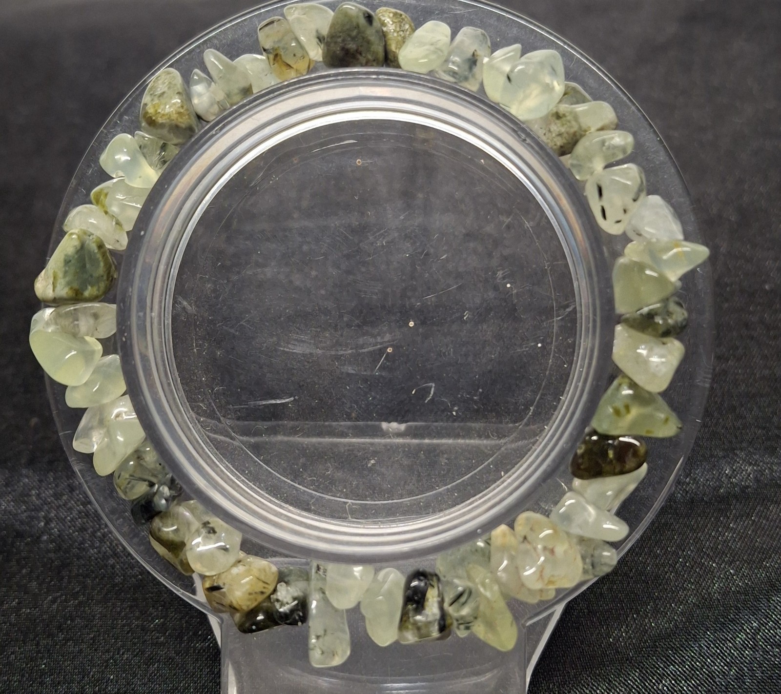 Prehnite Chip Bracelet Size 6 (BRC 23)