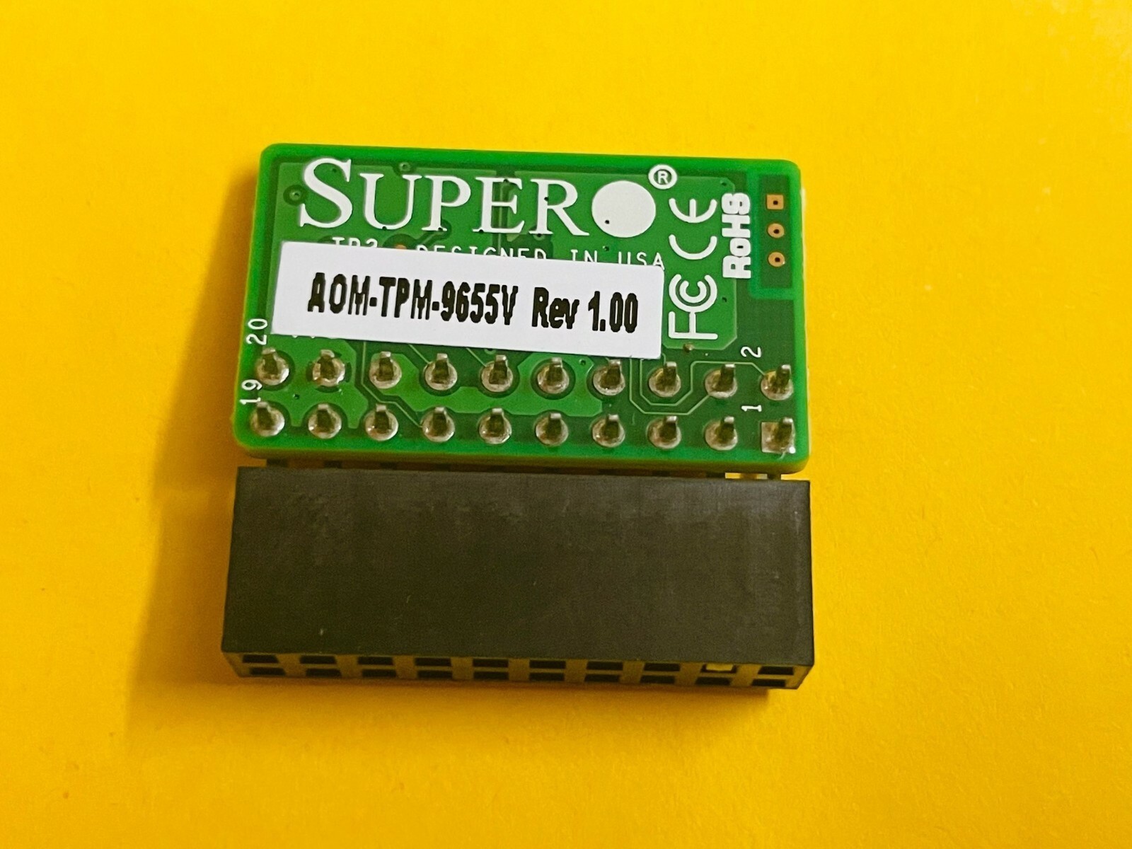 Supermicro AOM-TPM-9655V Server Security Add on 20-Pin TPM 1.2 Trusted Module