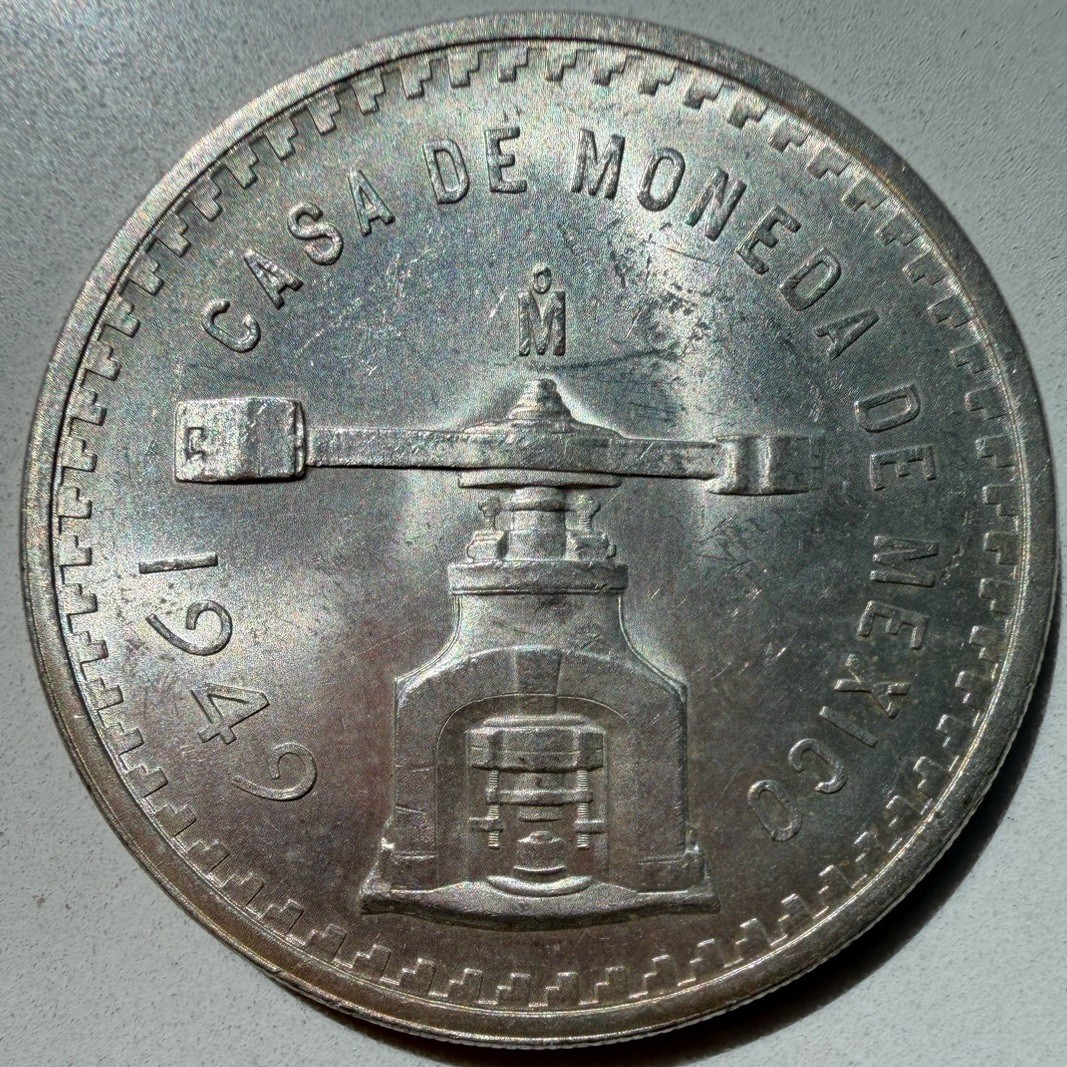 1949 Mexico Silver Onza - Key Date & Mint Luster Cartwheels!