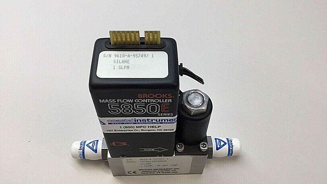 Brooks 5850E Mass Flow Controller 1000 SCCM N2 Coastal Instruments Certificate