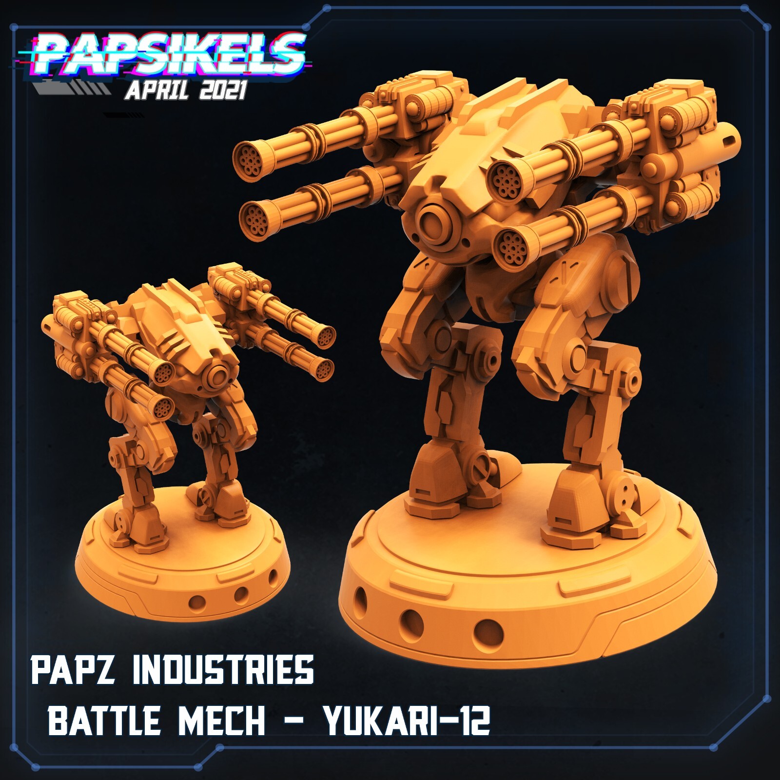Battle Mech Yukari | Papz Industries | Cyberpunk | Papsikels | 32mm