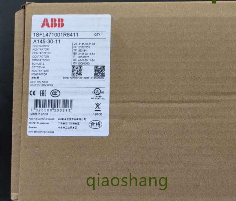 Brand new ABB A145-30-11 AC contactor Via DHL or FEDEX #A