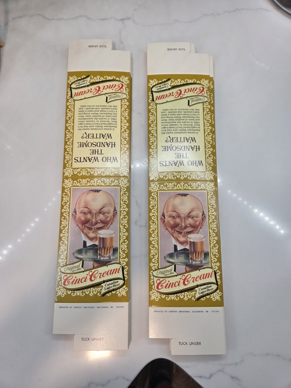 Set Of 78 Cinci Cream Canadian Lager Beer Table Tent Cards Advertising Waiter