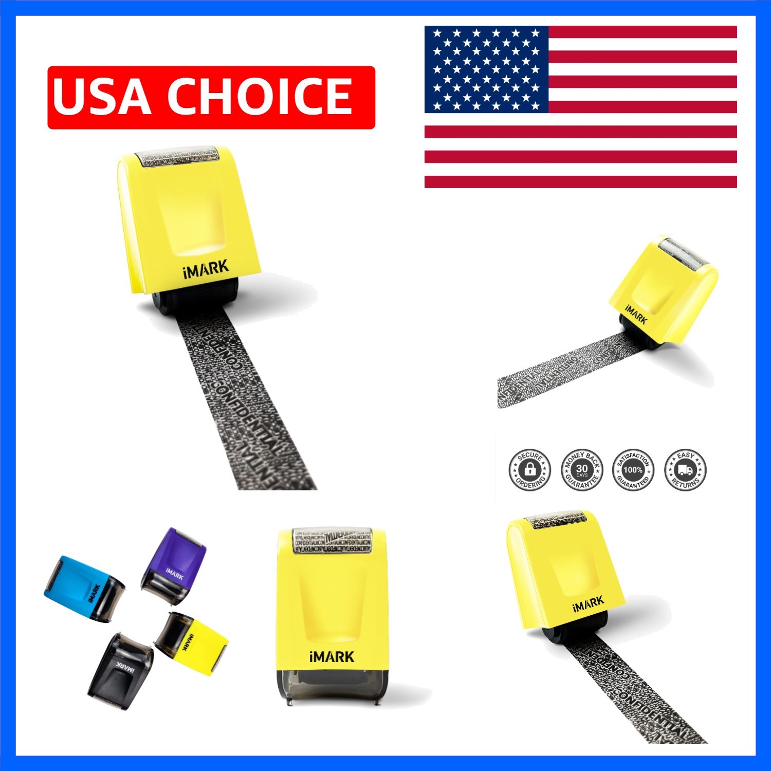 Identity Theft Protection Roller Stamp, Privacy Confidential and Address Bloc...