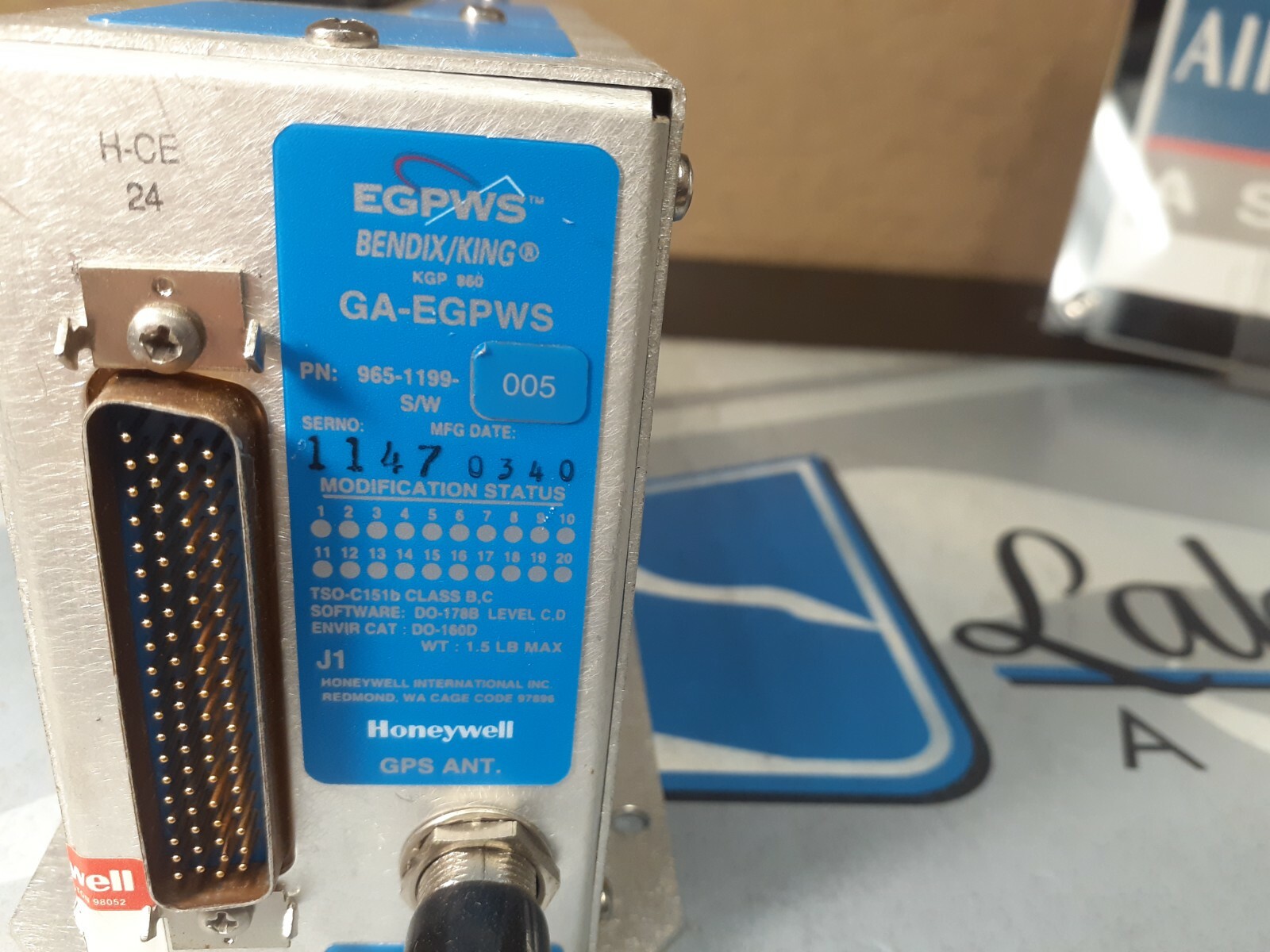 EGPWS KGP80 965-1199-005 Removed Working