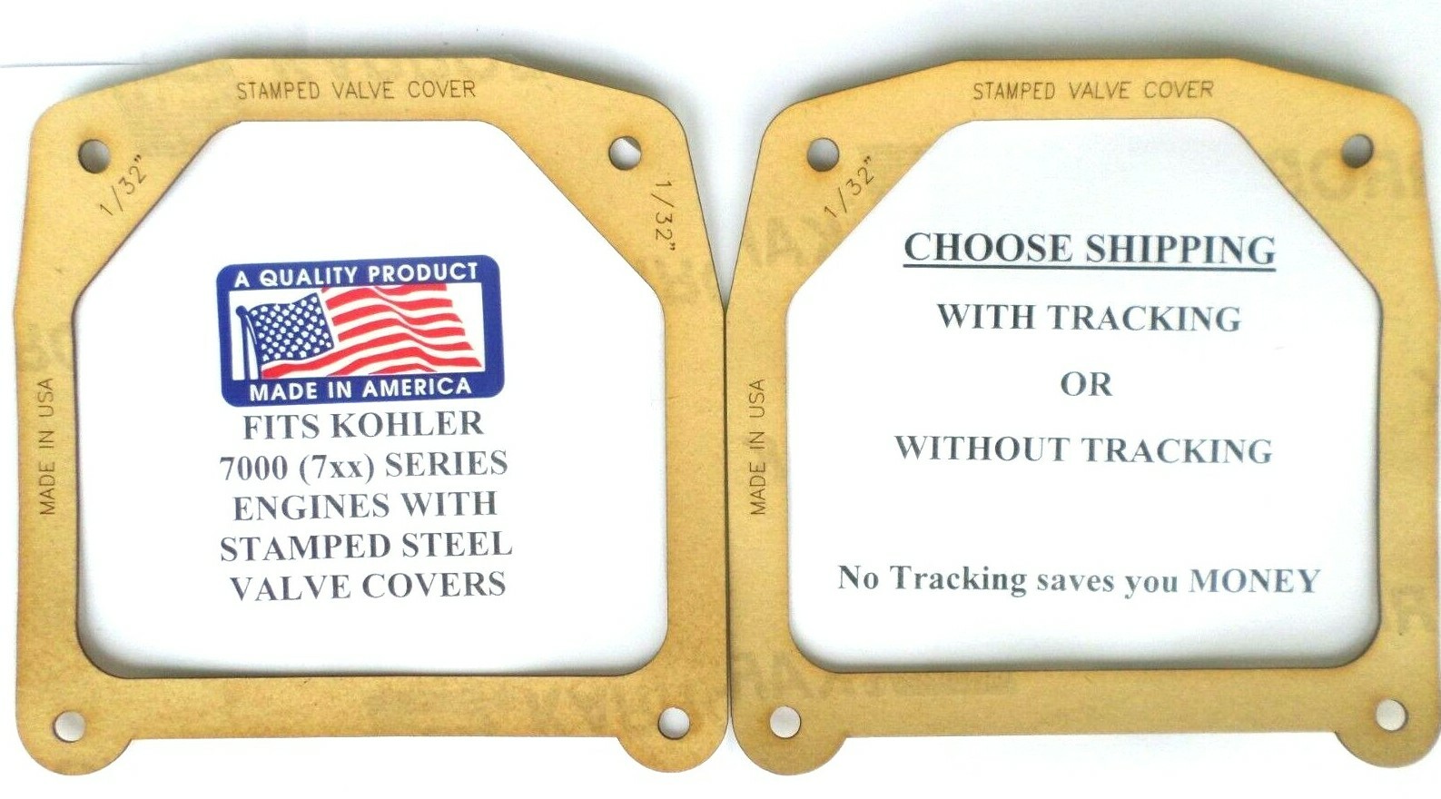 2 Valve Cover Gaskets fit Kohler 7000 Series 7xx With Stamped Steel Covers -USA-