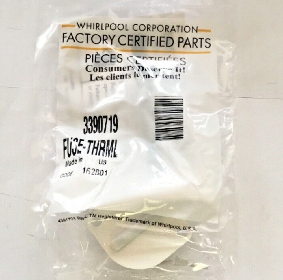 3390719 Genuine OEM Whirlpool FSP Dryer Thermal Fuse AP3133489 PS344958