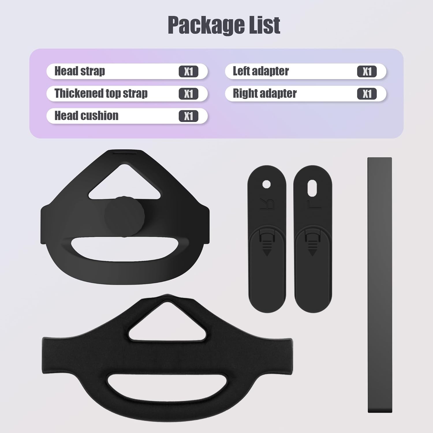 Comfortable Head Strap for Quest 3S/Quest 2 - Black