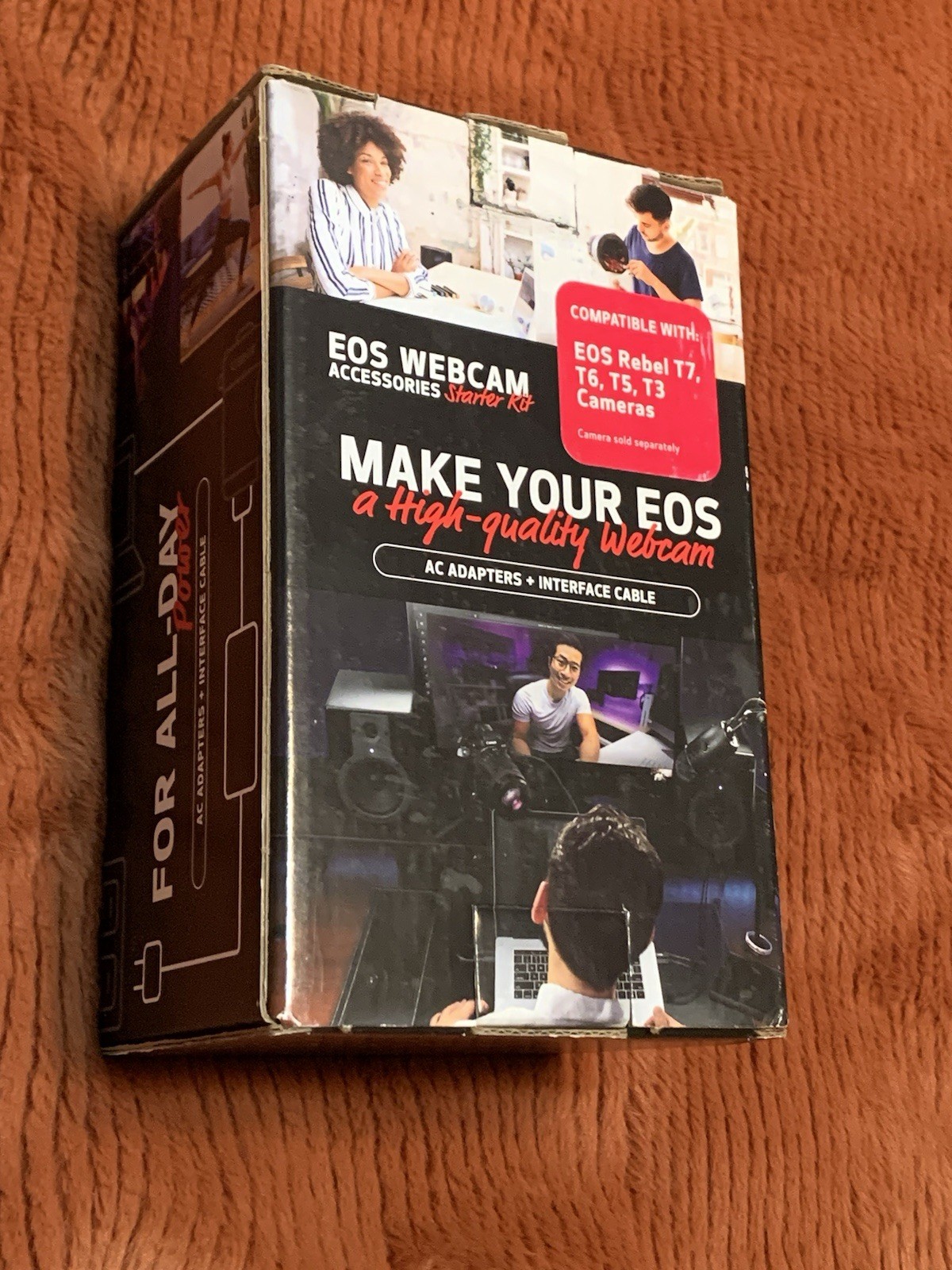 Turn Your Canon EOS Rebel T3, T5, T6, T7 Into Hi-Res Webcam Genuine Starter Kit