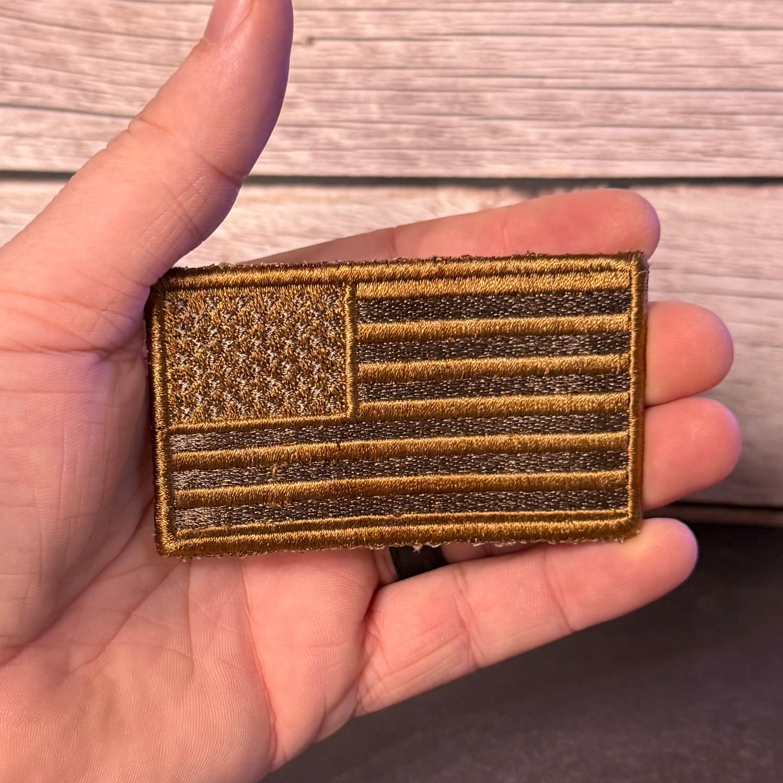 Coyote Tan Tactical American Flag Patch, 2x3.5" | VELCRO® Brand Hook Fastener