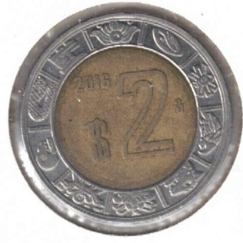 2016 Mexico Circulated Two-Peso Coin