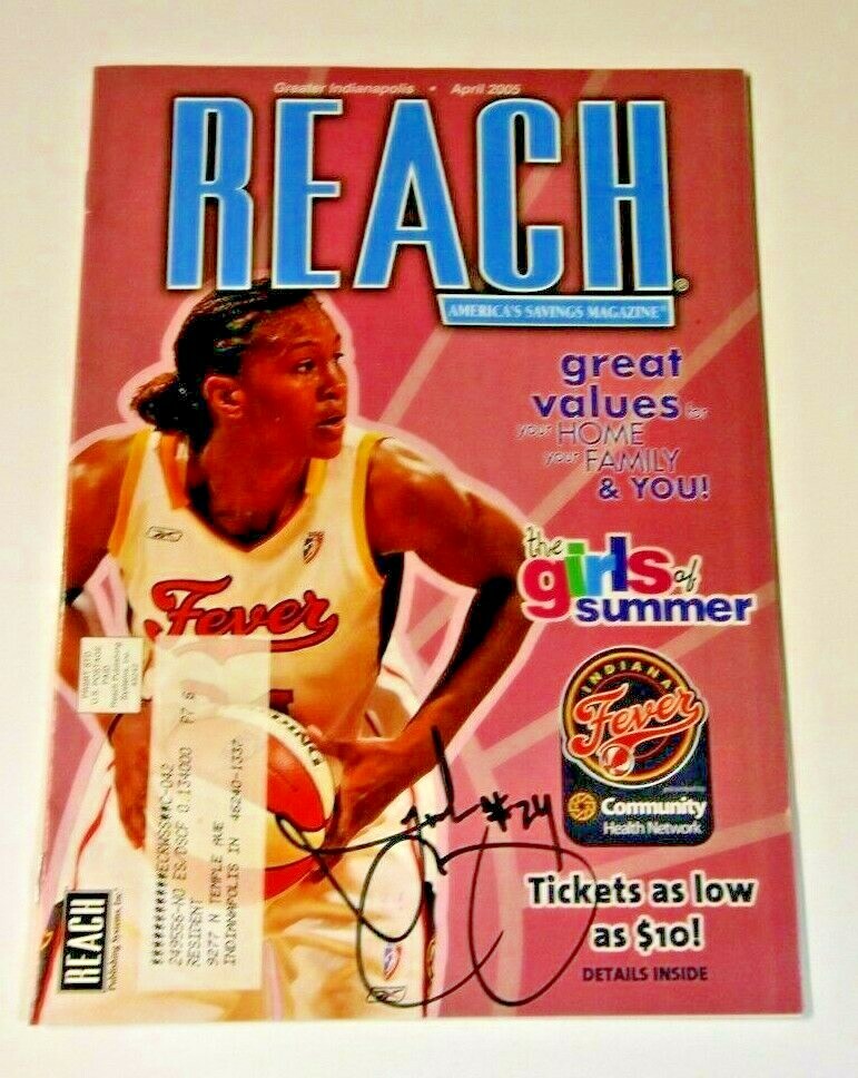 AUTOGRAPHED 2005 REACH SAVINGS MAGAZINE TAMIKA CATCHINGS SIGNED RARE