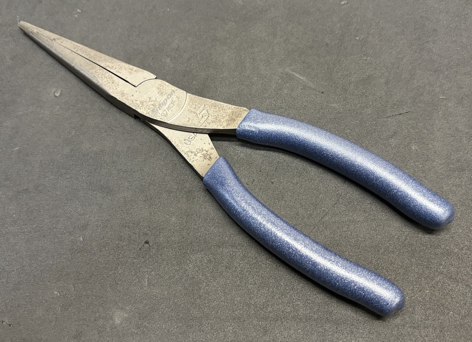 Snap-on Tools METALLIC BLUE Talon Soft Grip 9” Needle Nose Pliers 97ACF