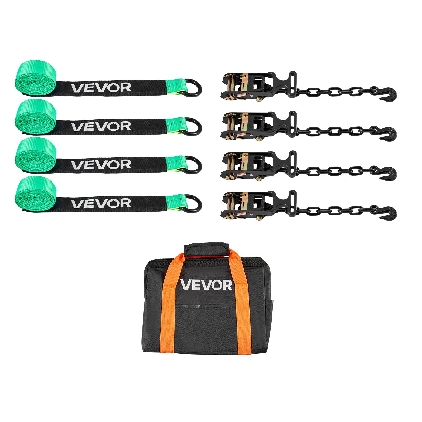 VEVOR Wheel Chock Tie-Down Kit with Heavy-Duty Hook Break Strength 10009 lbs