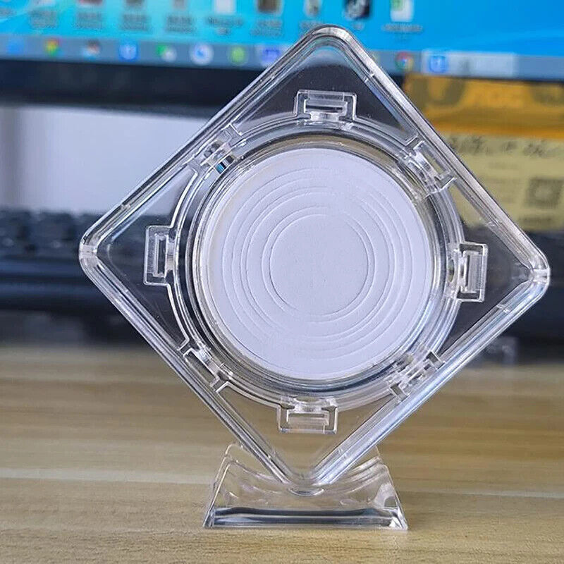 3D Coin Display Case Stand Rotatable Floating Coin Capsules Protector 40 mm 2Pcs