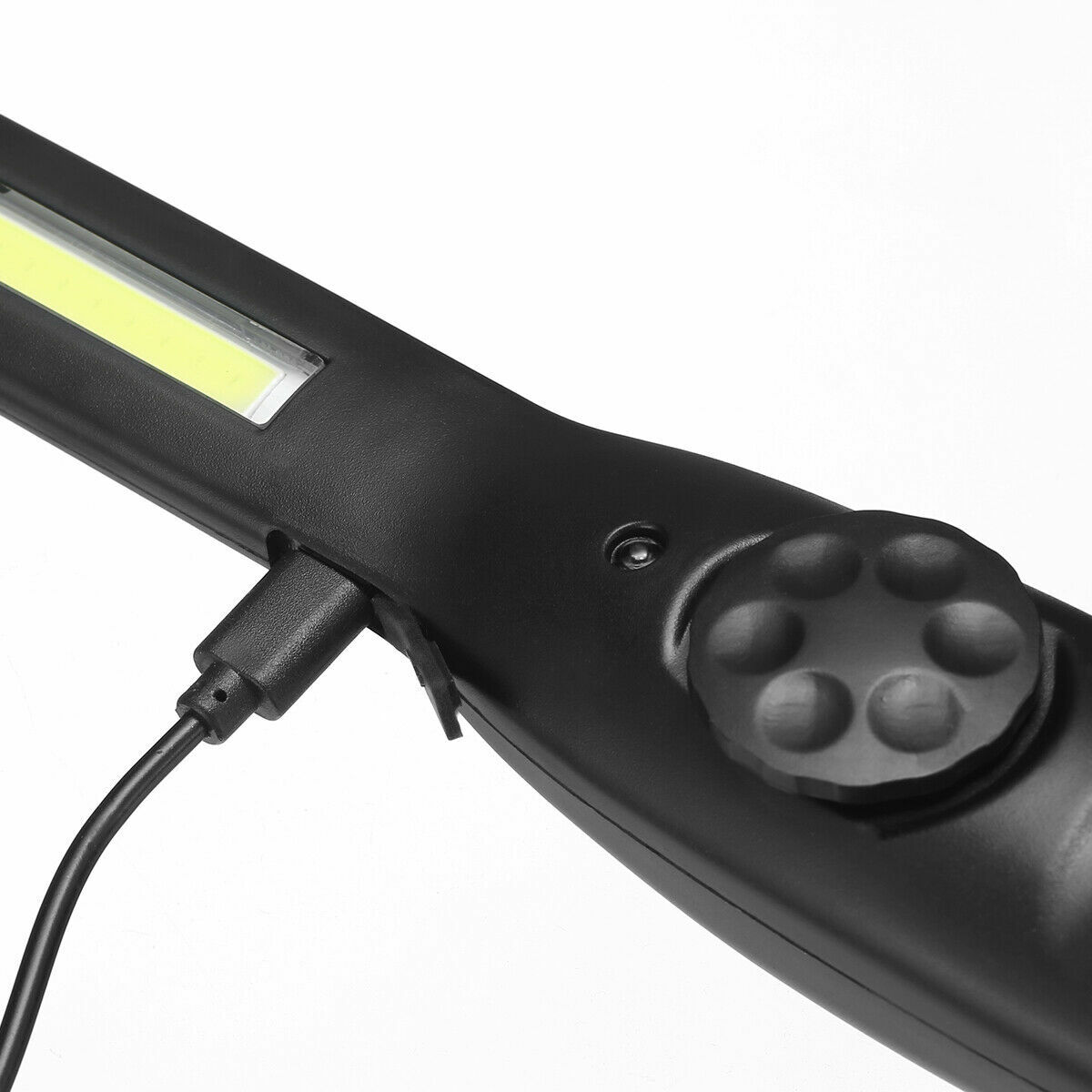 2PCS Ultra Thin COB LED Work Light Mechanic Flashlight Magnetic Base+USB Cable
